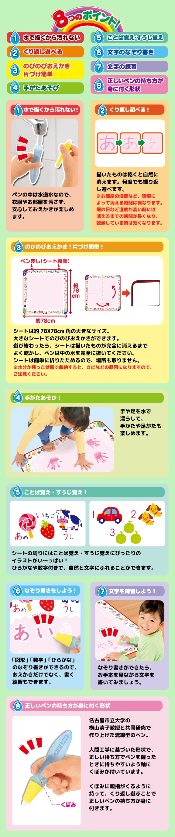 スイスイおえかき あか 遊んで学べる知育たっぷりシート〜おえかき・ことば・ひらがな・すうじ〜